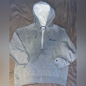 Women's Large Champion Powerblend Fleece Full-Zip Hoodie Sweatshirt GF647